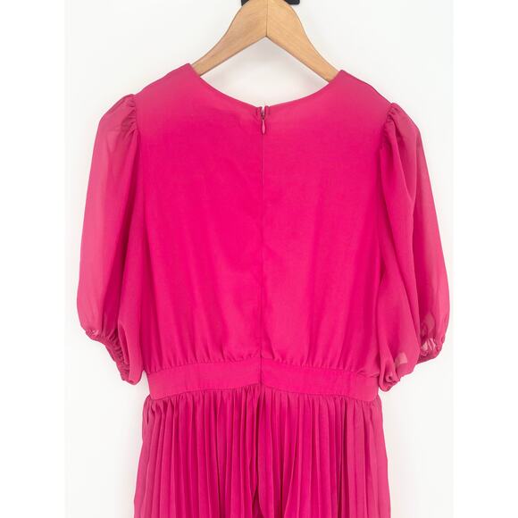 Anthropologie Flying Tomato Tiered Multicolored Ruffle Puff Sleeve Dress Size M - Picture 7 of 9